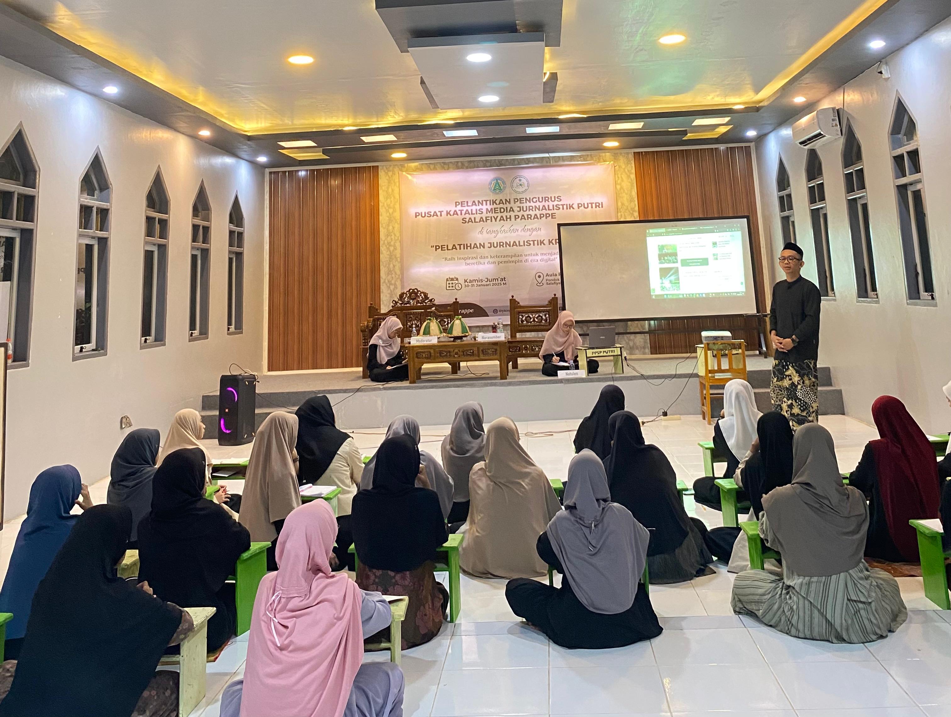 pelaksanaan pelatihan jurnalistik kreatif 30-31 jamuari 2025